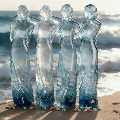 👩🏻‍🤝‍👩🏻Sisters by My Side, Celebrates Friendships Three Sisters Sculpture🎁Thanksgiving Day, Christmas, birthday gifts