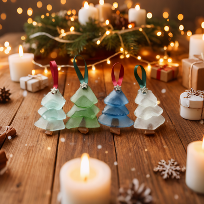 ✨ Limited Batch: 【Coastal Christmas Charm🎄】Hand-Gathered Sea Glass Ornaments