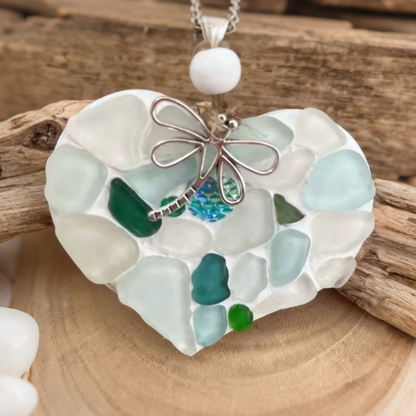 🔆Handmade Sea Glass Heart — A Little Piece of Peace