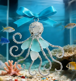 🔥Hand-Wrapped Sea Glass Collection💎Timeless Coastal Art