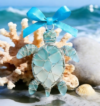 🔥Hand-Wrapped Sea Glass Collection💎Timeless Coastal Art