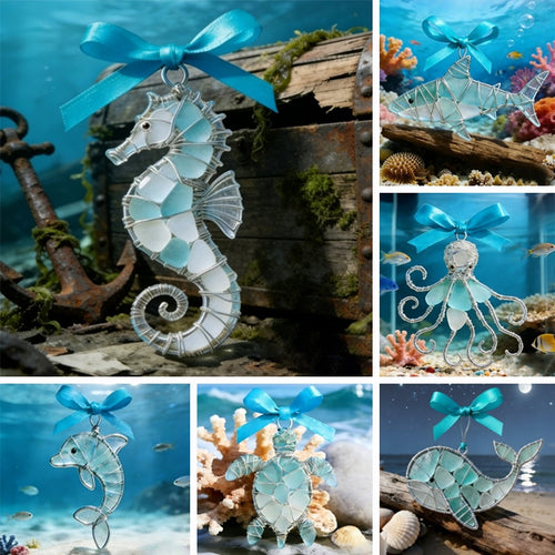 🔥Hand-Wrapped Sea Glass Collection💎Timeless Coastal Art