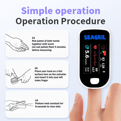 SEAGRIL® Advanced Non-Invasive GlucoseMonitor-99.9% Accuracy + No Finger Pricks✅TGA Approved