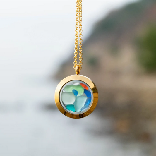 Floating Sea Glass Necklace